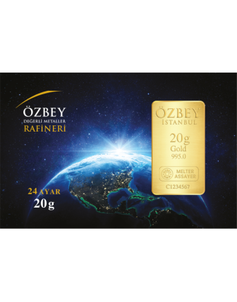 20 Gr 24 Ayar Külçe Altın