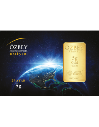 5 Gr 24 Ayar Külçe Altın